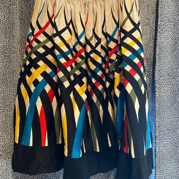 VOODOO VIXEN Colorful Vintage Style Geometric Patterned Skirt - Picture 1 of 4